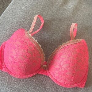 Aerie Neon Pink Lace Bra